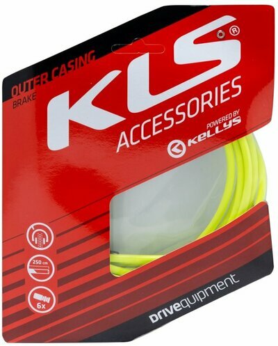 Outer casing for brake cables KLS 250 cm, lime yellow, 1pc